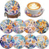 DOTSOPS 8 Pieces Flower Diamond Painting Coasters with Holder - Landscape Diamond Art Coasters with Cork Base for Beginners Adults & Craft Supplie...