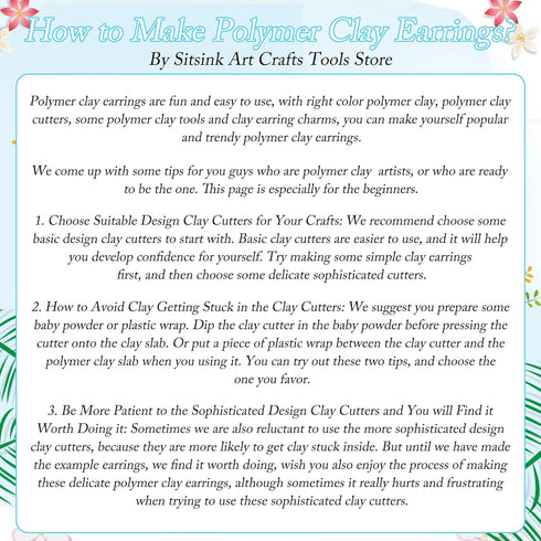 Mini Polymer Clay Cutters - 18 Pcs Clay Cutters for Polymer Clay Jewelry, Daisy Flower Polymer Clay Jewelry Cutters, Small Stud Earrings Polymer C...