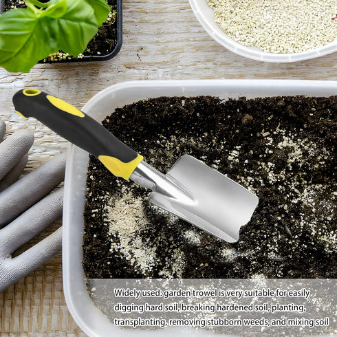 Garden Shovel Hand Trowel Mini Shovel Garden Tools Cast-Aluminum Heavy Duty Gardening Tool Soft Rubberized Non-Slip Handle Potting Tools for Plant...
