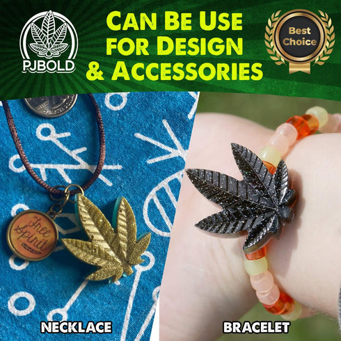 PJ BOLD Marijuana Leaf Gummy Molds Silicone Candy Mold Kit - 3 Pack...