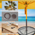 SUQ I OME 2 Sets 2 inch Outdoor Patio Parasol Umbrella Hole Ring Plug and Cap Set, for Parasol Umbrella Table Hole Cover Insert(Brown)...