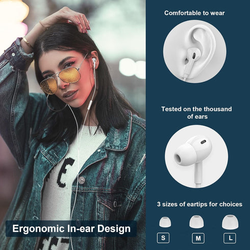 COOYA USB C Headphones Type C Wired Earbuds for Samsung S24 Ultra S23 S22 S21 S20 A54 Galaxy Flip5 4 DAC HiFi Stereo Headsets+Mic in-Ear Earphones...