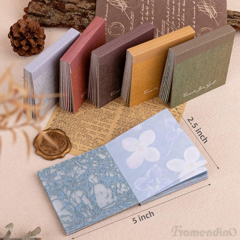 Framendino, 6 Pack Journal Stickers Scrapbooking Supplies Textured Cardstock Scrapbooking Vintage Paper for Writing Drawing Travel Journal DIY Art...