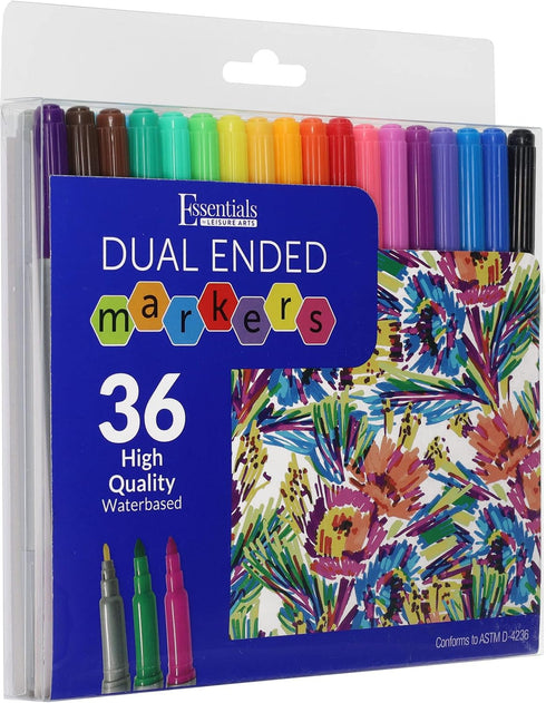 Essentials By Leisure Arts Arts Double Ended Marker Set 36pc...