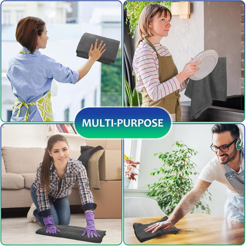 3 Pcs Extra Large Microfiber Cleaning Cloth 30" x 20" Washable Reusable Microfiber Towel Streak Free Lint Free Cloth for Cleaning Home Glass Offic...