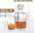 Bormioli Rocco Selecta Collection Whiskey Decanter – Sophisticated 33.75oz Diamond Decanter With Starburst Detailing – For Whiskey, Bourbon, Scotc...