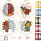 BEUNITONE 4 PCS Brain Embroidery Kit Heart Flower Cross Stitch Kit for Adults Lung Embroidery Starter Kit Bone Needlepoint Kit for Beginners Inner...