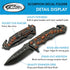 SZCO Supplies 300563 Scorpion Decal Liner Lock Assisted Open Tactical Rescue Professional Folding Knife, Black Orange, 8" Length...