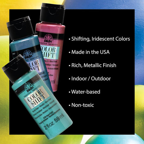 FolkArt , Multi-Surface 4 Bottle Acrylic Paint Set, 2oz, Color Shift Colors, 8 Fl Oz (Pack of 1)...