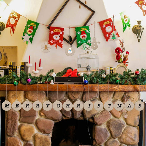 50 Pcs Unfinished Paintable Blank Wooden Christmas Festival Decoration Ornaments, Xmas Tree Hanging Wood Slices for Kids DIY Art Crafts, 5 Designs...