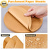 SMARTAKE 200 Pcs Unbleached Parchment Paper Baking Sheets Round, 9 Inches Non-Stick Precut Baking Parchment, for Baking Grilling Air Fryer Steamin...