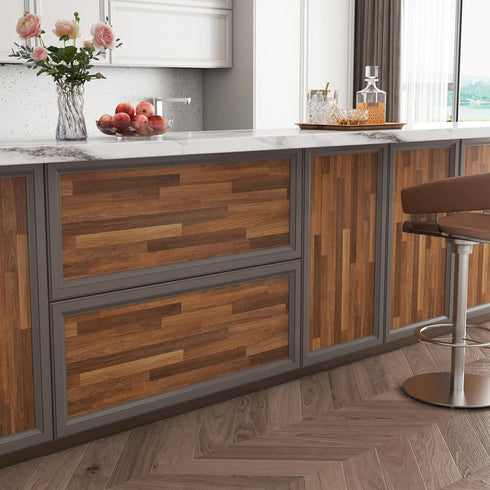 Wood Wallpaper Butcher Block Contact Paper for Countertops Cabinets Wood Grain Contact Paper 17.7"×118" Self Adhesive Wood Peel and Stick Wallpape...