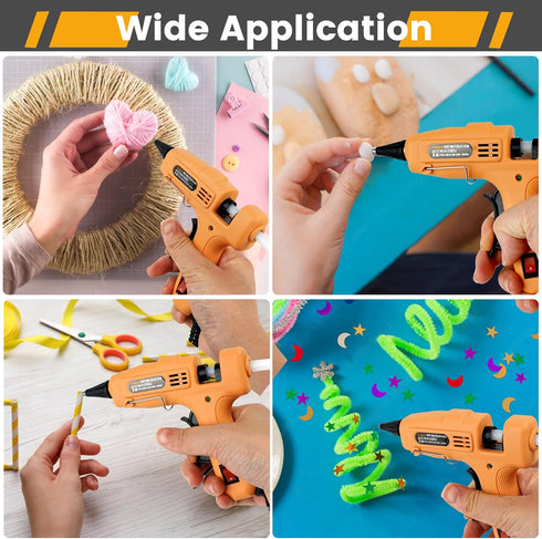 Mulwark Mini Hot Glue Gun Kit Fast Hot Glue Gun With Glue Sticks 30 pcs, Hot Glue Gun Sticks Mini for DIY Projects, 20W Hot Melt Glue Gun for Home...