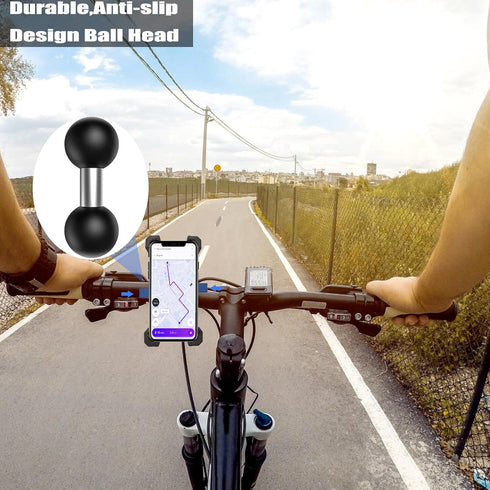 Double 1" Ball Mount Base Ball Adapter Compatible with RAM Mounts B Size 1 inch Double Ball Socket Arms, Black-1...
