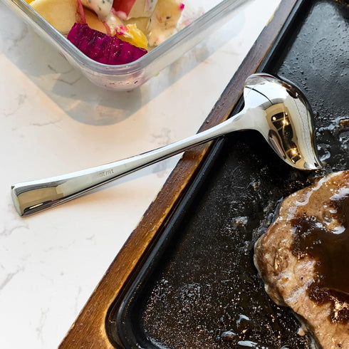 IMEEA Small Sauce Ladle with Pouring Spout 18/10 Stainless Steel Sauce Drizzle Spoon, 7inch...