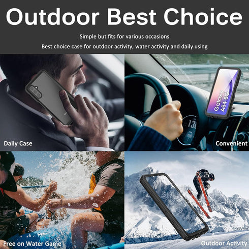 Miimall Compatible for Samsung Galaxy A54 5G Case Waterproof, Built-in HD Clear Screen Protector, 360 Degree Full Shockproof Bumper, Professional ...