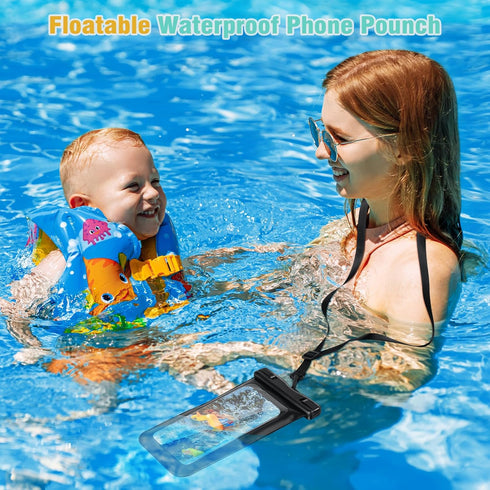 Waterproof Phone Pouch, 3 Pack Floatable Waterproof Phone Case for iPhone 14/15 Pro max, Samsung S22, Google Pixel 6 Pro, Motorola Edge, LG V60 Up...