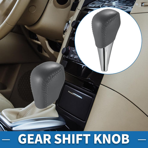 Automatic Gear Shifter Knob for Toyota Camry 2007-2014 Plastic Faux Leather Automotive Gearbox Stick Shifter Lever Knob Gray with Gray Stitches...