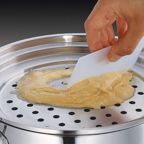 Spaetzle Lid and Scraper, Stainless-Steel Dumpling Maker and Spaetzle Noodle Maker...