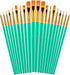 Paint Brushes Set, 20 Pcs Paint Brushes for Acrylic Painting, Oil Watercolor Acrylic Paint Brush, Artist Paintbrushes for Body Face Rock Canvas, K...