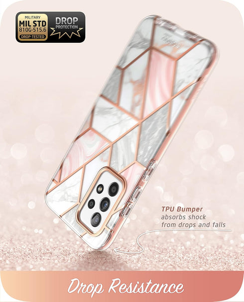 i-Blason Cosmo Protective Case for 6.5-Inch Samsung Galaxy A53 5G (2022), Marble Pink...