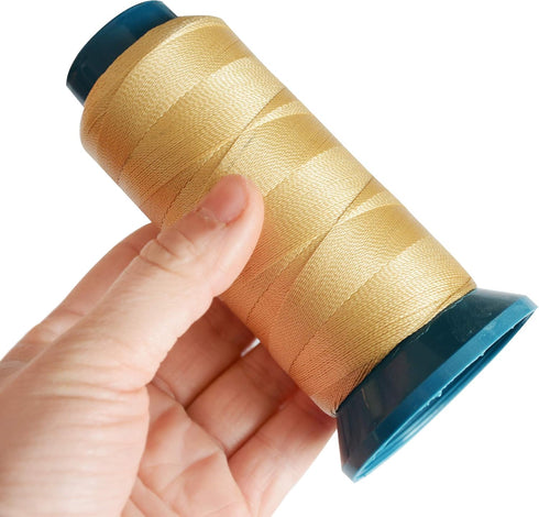 Hair Weaving Thread with C/J/I/T Needles 1500 Yards 210 D Strength Polyester Thread Sewing Thread for Making Wigs Hair Extension Kit (Blonde)...