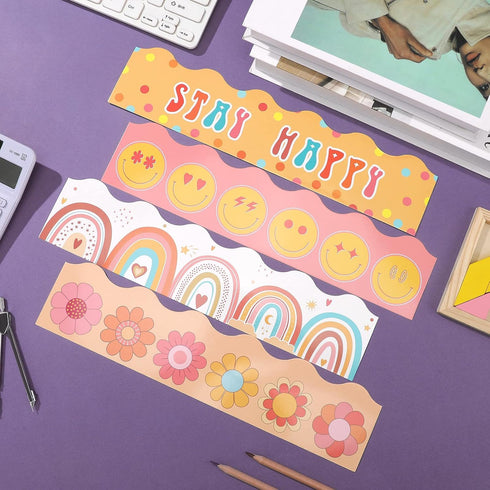 65 Feet Keep Smiling Classroom Bulletin Board Border Bulletin Board Borders for Teachers Summer Classroom Decor Homeschool...