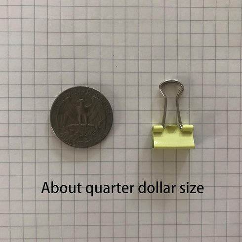 Mini Binder Clips, 5/8" / 0.6 inches / 15 mm a Little Bit Scratch Paper Clips 40 PCS (40 PCS, Yellow)...