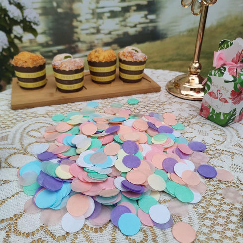 1 Inch Pastel Tissue Paper Table Confetti Dots for Baby Shower Gender Reveal Birthday Party Decorations 2 oz...