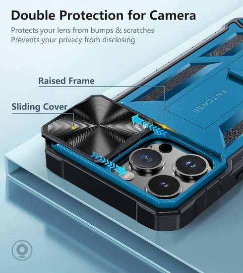 FNTCASE for iPhone 15-Pro-Max Case: Military Grade Drop & Shock Protection Cell Phone Cover with Kickstand |Rugged Protective Tough Cases 6.7'' - ...