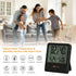 Indoor Thermometer, Room Thermometer and Hygrometer with Clock, Temperature and Humidity Meter with Clock, Double Comfort Indicator, Time, Date(Bl...