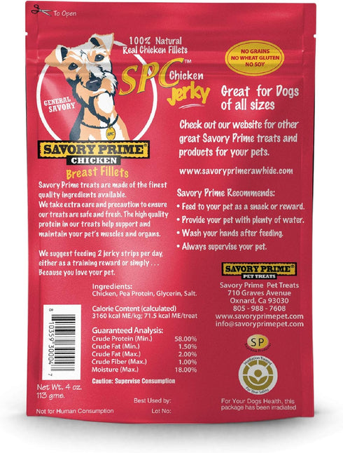 Savory Prime Chicken Jerky Treat, 4-Ounce...