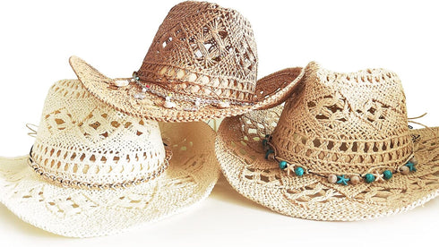Hat Band for Womens Cowboy Hat, Hand Made Replaceable Hat Belt for Men Panama Hat Fedora...