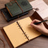 Refillable faux leather journal, password book, planner, sketchbook, notepad, portable travel diary, gift for men and women- A6 Size-(7in x 5in (G...