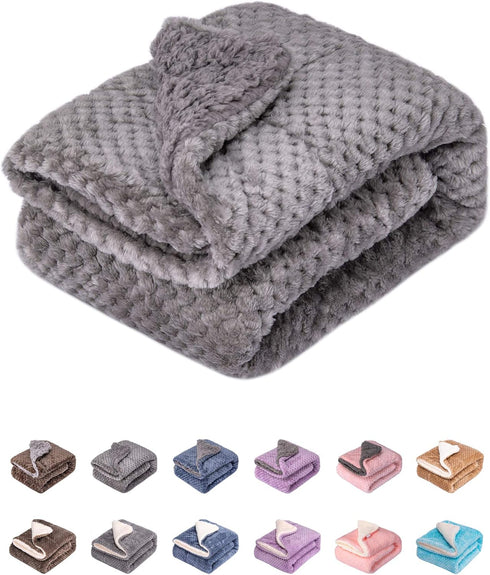 Fuzzy Dog Blanket or Cat Blanket or Pet Blanket, Warm and Soft, Plush Fleece Receiving Blankets for Dog Bed and Cat Bed, Couch, Sofa, Travel and O...