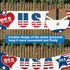 Probsin Large 4th of July Banner 120"x20" Decorations Independence Day Yard Sign Patriotic Hanging Decor American Heart Stars Party Supplies for I...