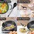 Pleafind 4-Pcs Silicone Cooking Utensils Set, Wok Utensils Set Include Wok Ladle, Slotted Spoon, Solid Spatula and Slotted Spatula, Silicone and S...