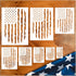 Large American Flag Stencil Star Stencils for Painting 50 Stars Military Template for Flag Patriotic Wood Burning Stencils for Spray Painting on S...