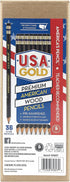 Rose Art U.S.A. Gold Pre-Sharpened American Wood Cased #2 HB Black Pencils, 48 Pack...