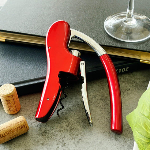 KAYCROWN Wine Bottle Opener, Vertical Lever Corkscrew with Built in Foil Cutter Design, Manual Handheld Corkscrew with Ergonomic Lever Pump...