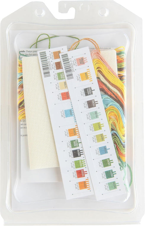 Dimensions 70-65228 Gold Petite Sunflower Garden Counted Cross Stitch Kit, 6" x 6", 18 Cnt. Ivory Aida, 4pcs...
