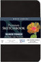 Stillman & Birn Nova Series Black Softcover Sketchbook, 5.5" x 8.5", 150 GSM (Heavyweight), Black Paper, Medium Grain Surface...