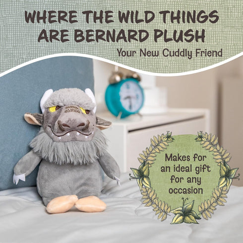 KIDS PREFERRED Where The Wild Things are Plush 9 Inch Bernard Monster Stuffed Animal with Crinkle Feet and Bean Filled Bottom...