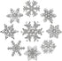 9PCS Christmas Snowflake Brooches Winter Holiday Rhinestone Snowflake Brooch Pins Set for Women Men Family Christmas New Year Gifts...