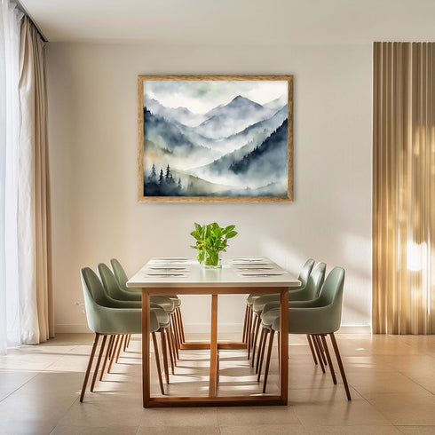 Posterizer 1 pcs- mountains and trees beautiful landscape nature 11-Landscape & Nature Art-Floral Botanical Art- Decor for Home & Office- unframed...