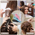 4PCS Wide Tooth Comb, Large Hair Detangling Comb Styling Comb, Professional Women Hair Care Handgrip Comb for Curly, Wet, Long Hair (Black & Blue)...