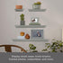 Melannco Floating Wall Shelves for Bedroom, Living Room, Bathroom, Kitchen, Nursery, Set of 4, Gray, 4 Count...