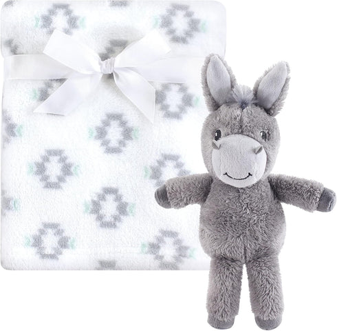 Hudson Baby Unisex Baby Plush Blanket with Toy, Snuggly Donkey, One Size...