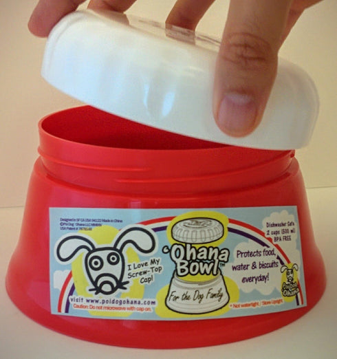 ‘Ohana Bowl - The Portable Travel Dog Bowl with a Twist Cap Lid...