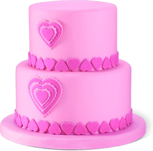 Wilton 6-Piece Nesting Fondant Double Sided Cut Out Cutters, Hearts,Silver...